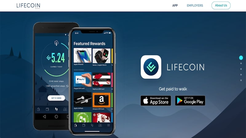 Lifecoin homepage