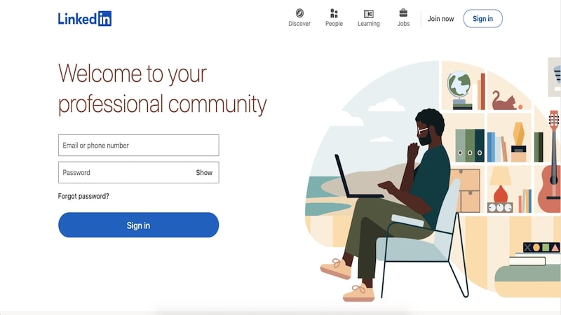 LinkedIn home page