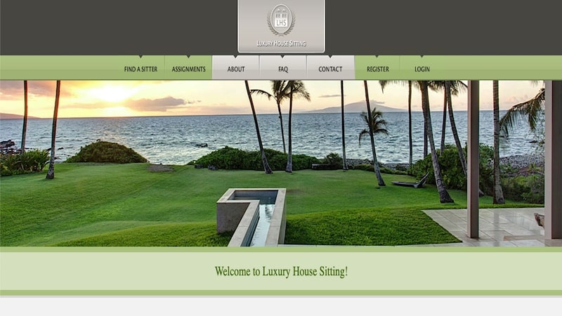 Luxury House Sitting homepage