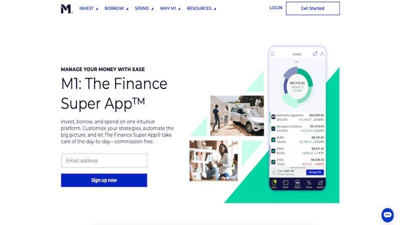 M1 Finance home page