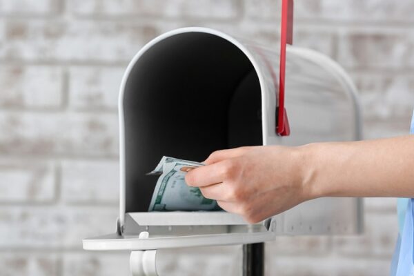 money in mailbox