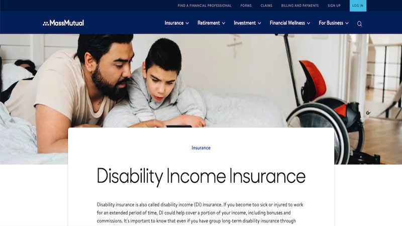 MassMutual disability insurance page