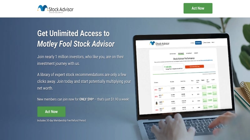 Motley Fool Stock Advisor homepage