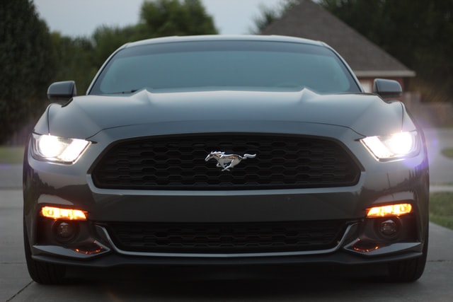 front of ford mustang 