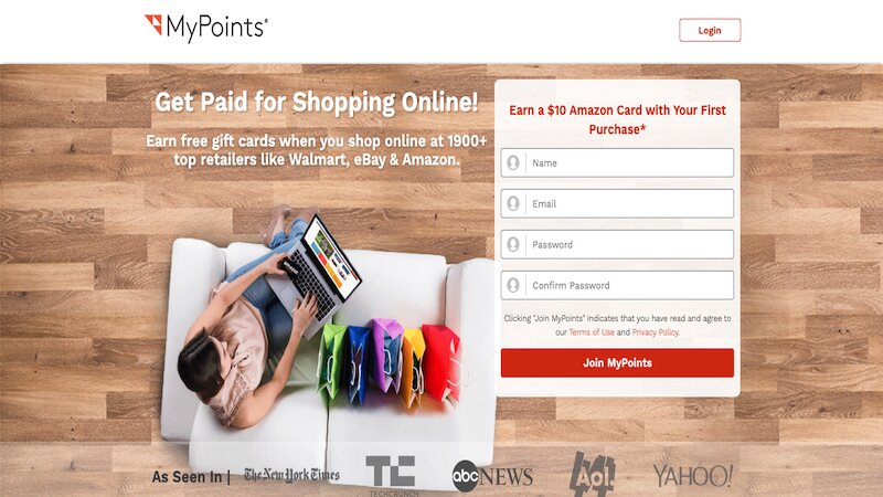 MyPoints homepage