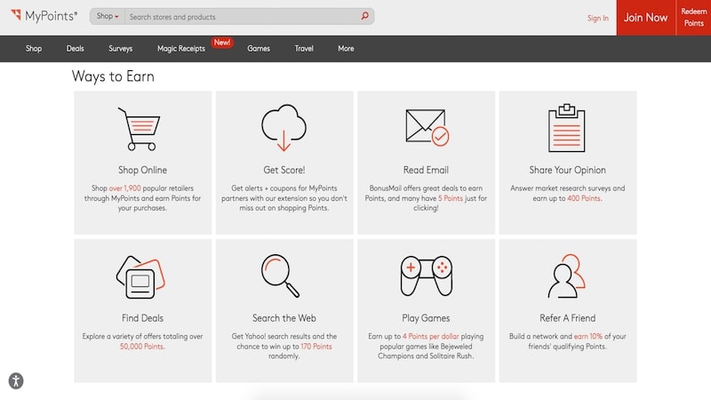 MyPoints ways to earn