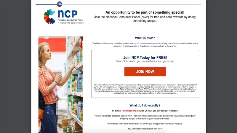 National Consumer Panel homepage
