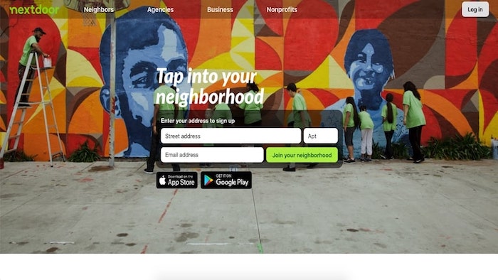 Nextdoor homepage