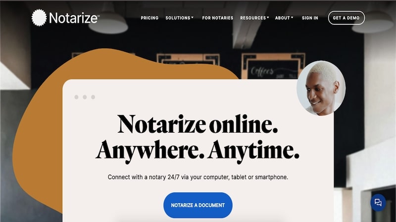 Notarize homepage