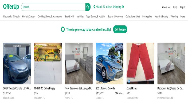 OfferUp homepage