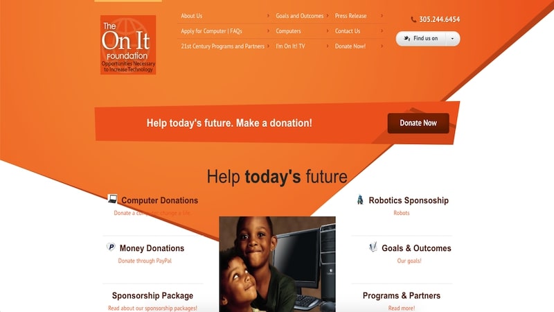 OnIt Foundation homepage