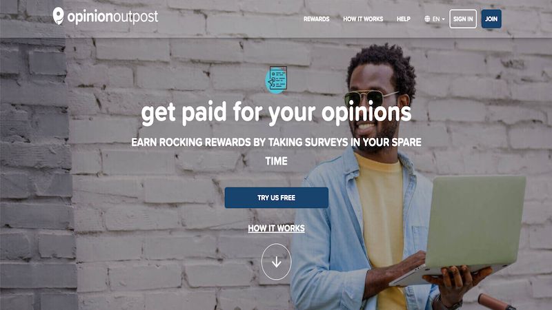 Opinion Outpost homepage