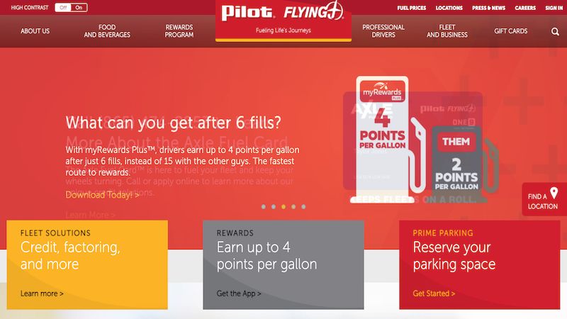 Pilot Flying J home page