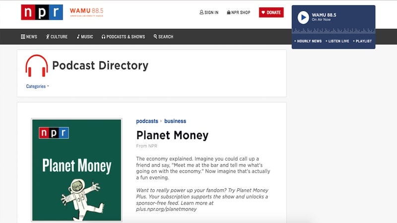 planet money by npr homepage