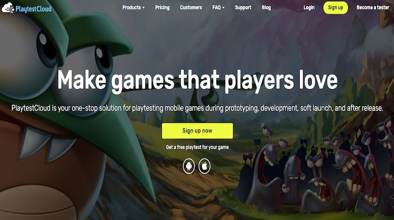 Playtest Cloud home page