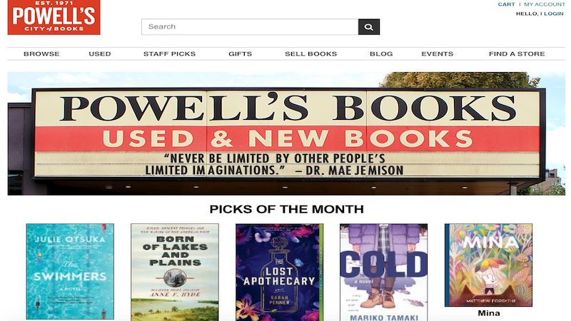 Powell's Books home page