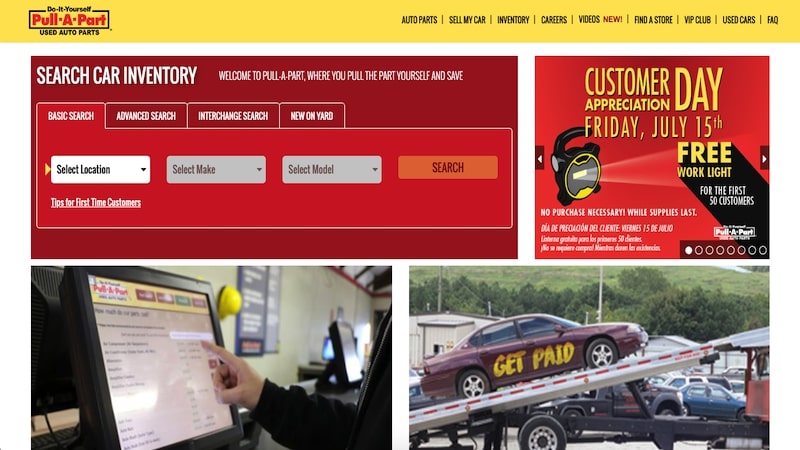 pull-a-part homepage