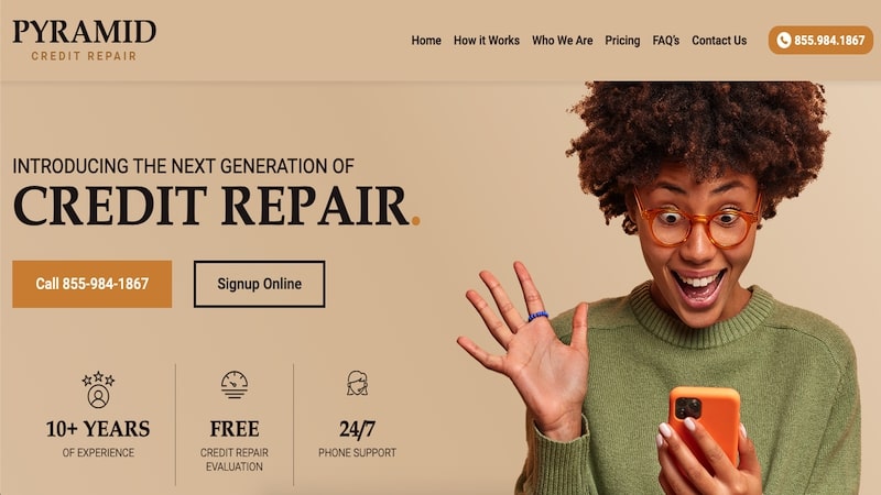 Pyramid Credit Repair homepage