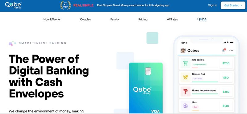 Qube money home page