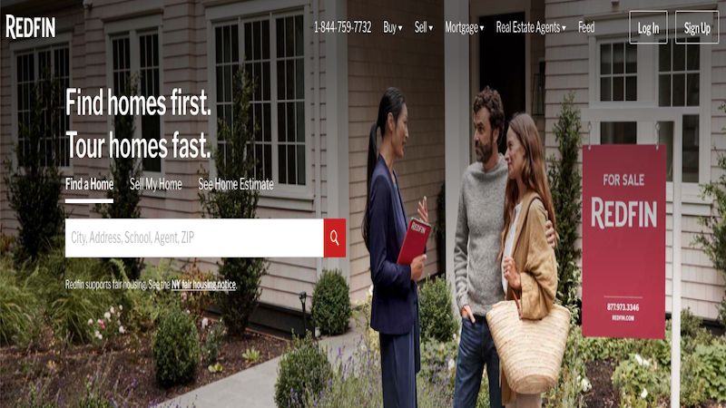 Redfin home page