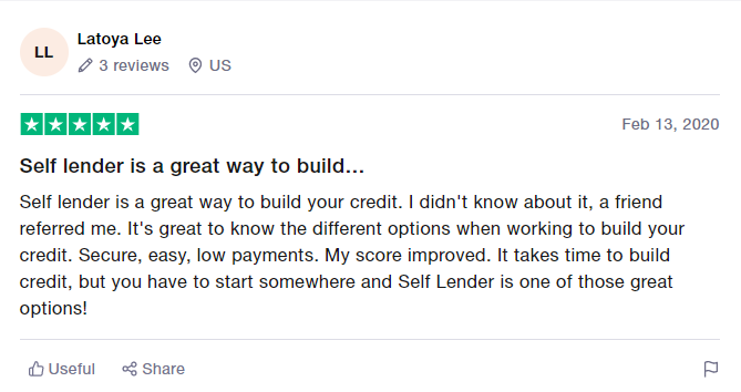 review of self lender - latoya Lee