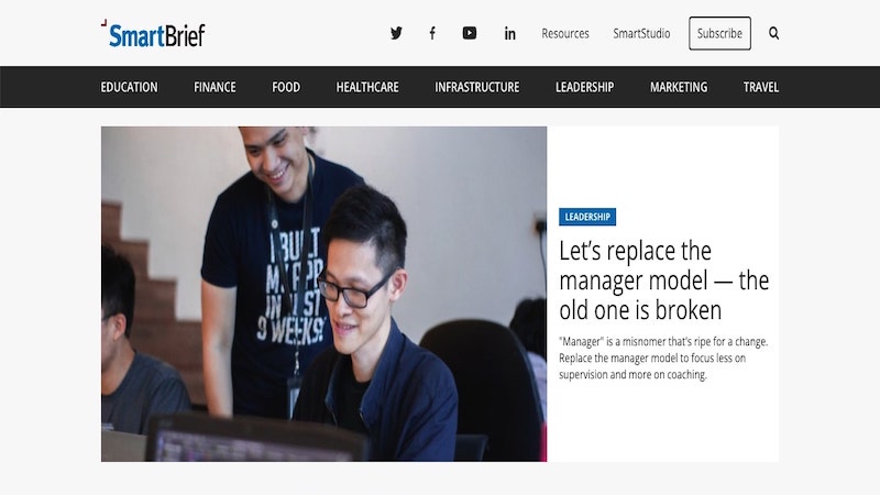 SmartBrief homepage
