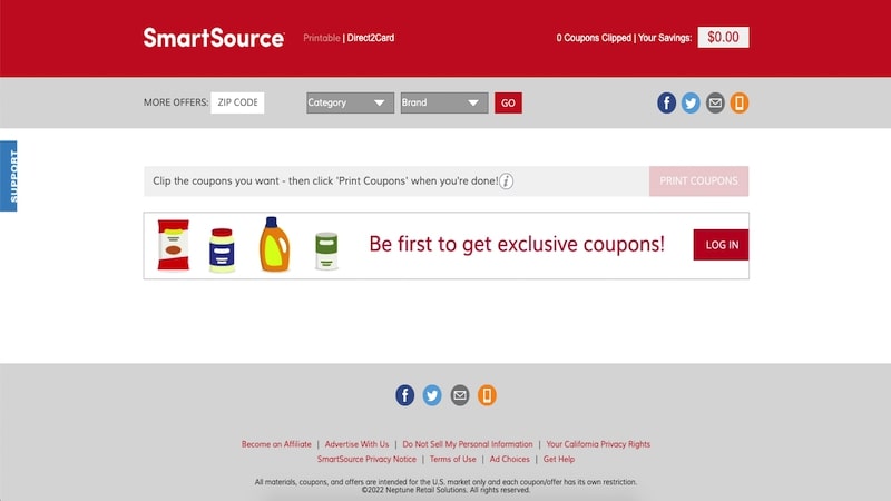 Smart Source homepage