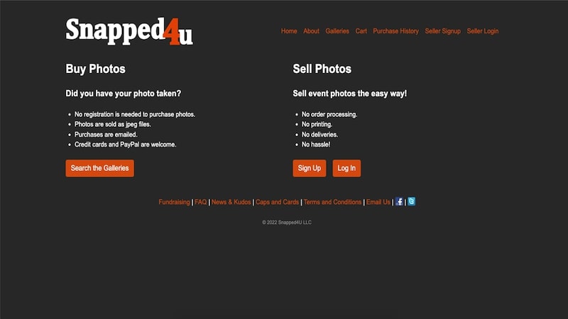 Snapped4u homepage
