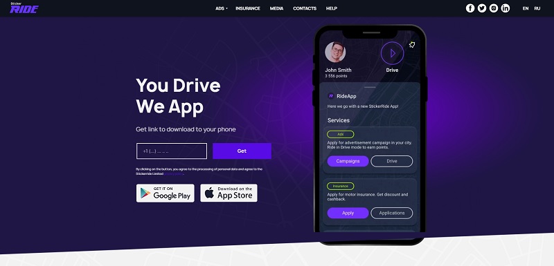stickerRide - You Drive we app