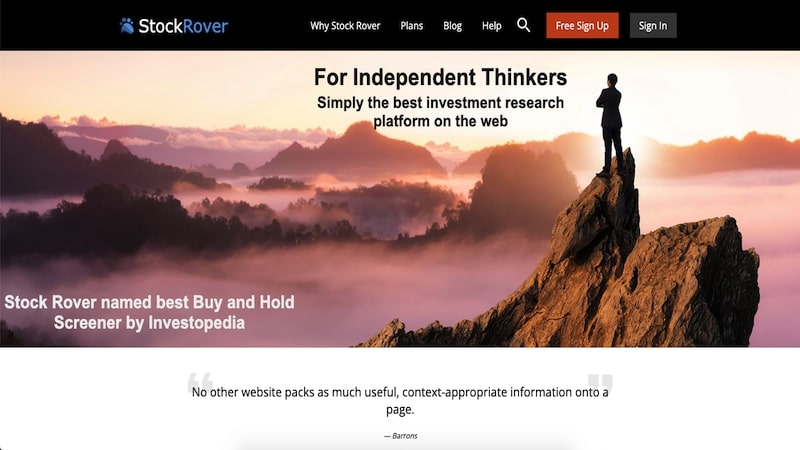 Stock Rover homepage