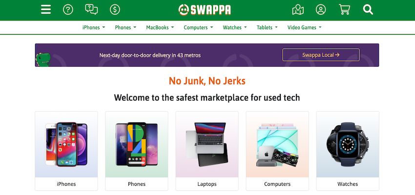 Swappa home page