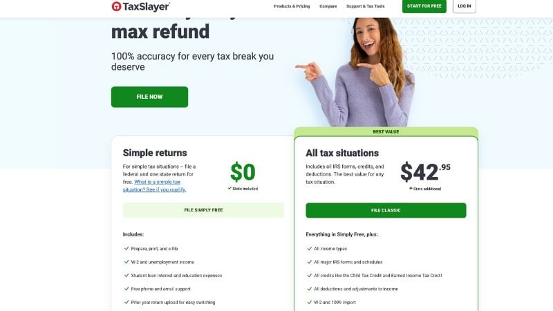 Taxslayer pricing