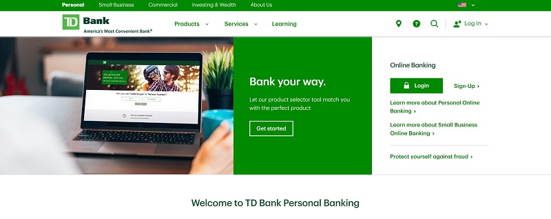 td bank home page
