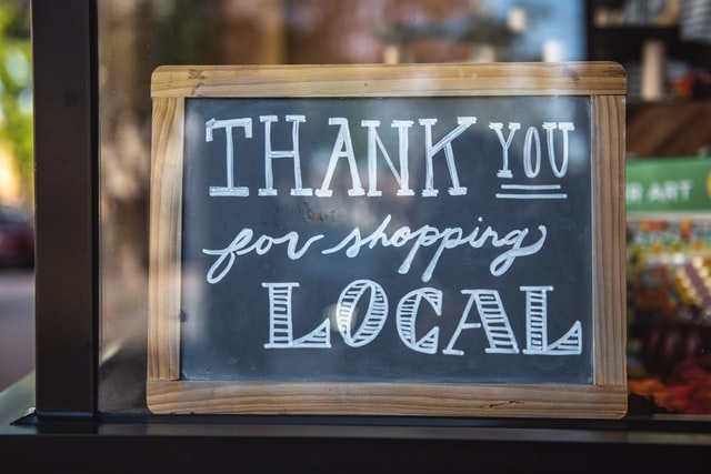 thank you sign on small business