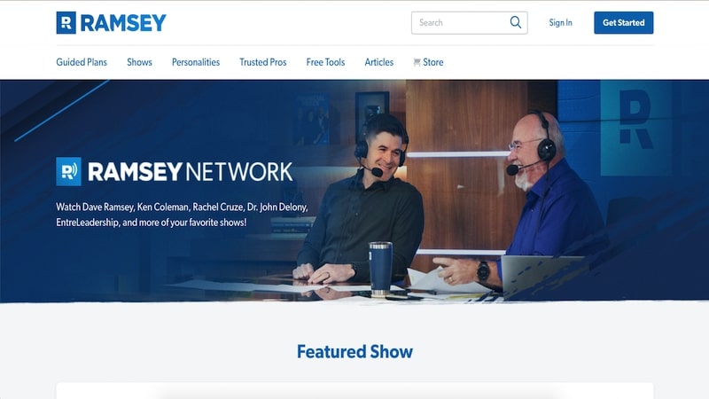 the dave ramsey show homepage