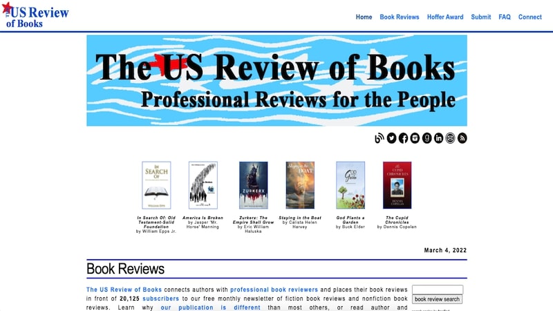 The U.S. Review of Books home page