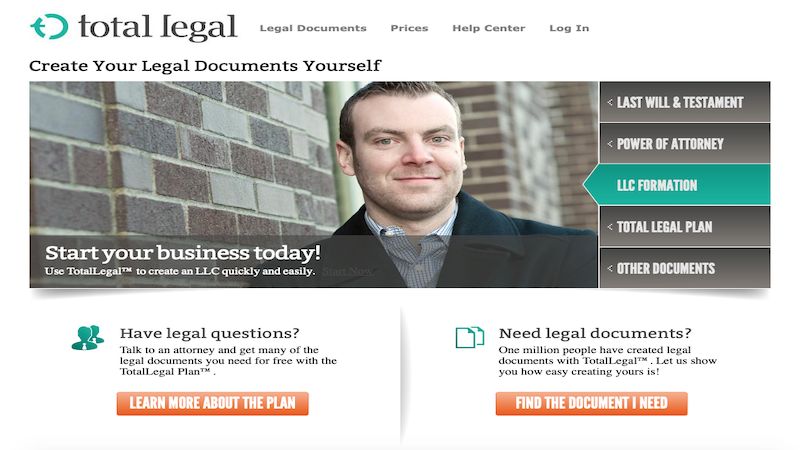 TotalLegal home page