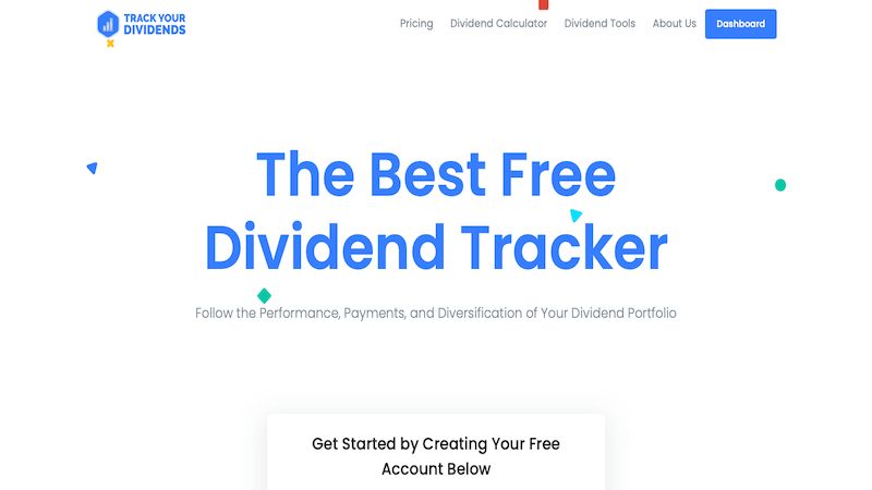 Track Your Dividends home page