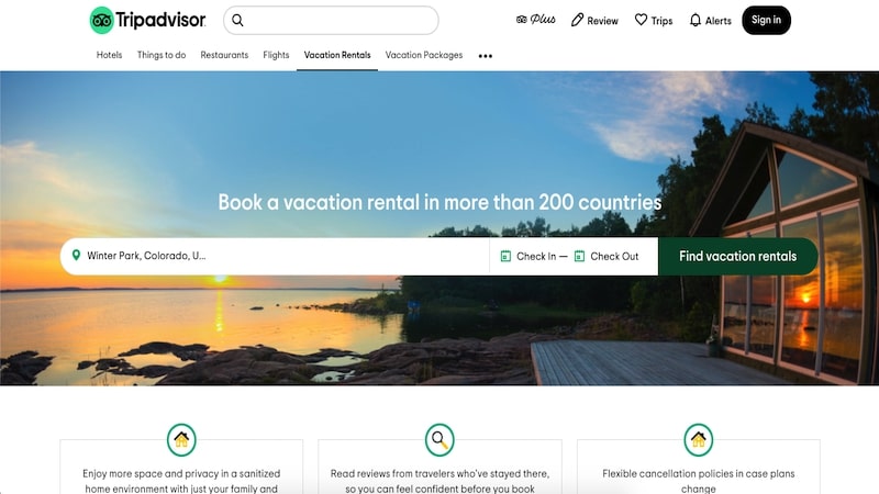 Tripadvisor homepage