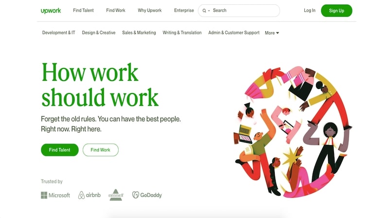 find writing work on upwork