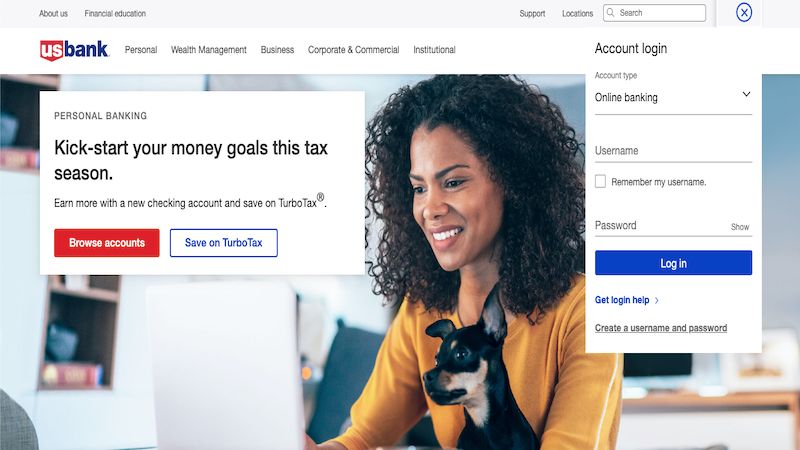 US Bank home page