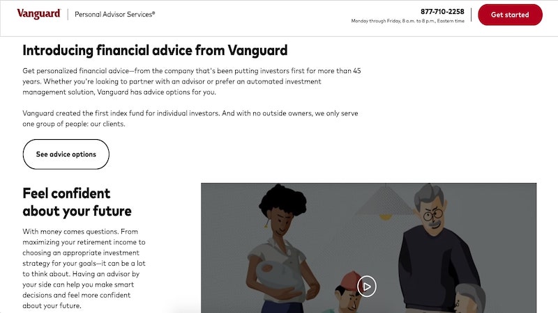 Vanguard Personal Advisor Services financial planning and advice