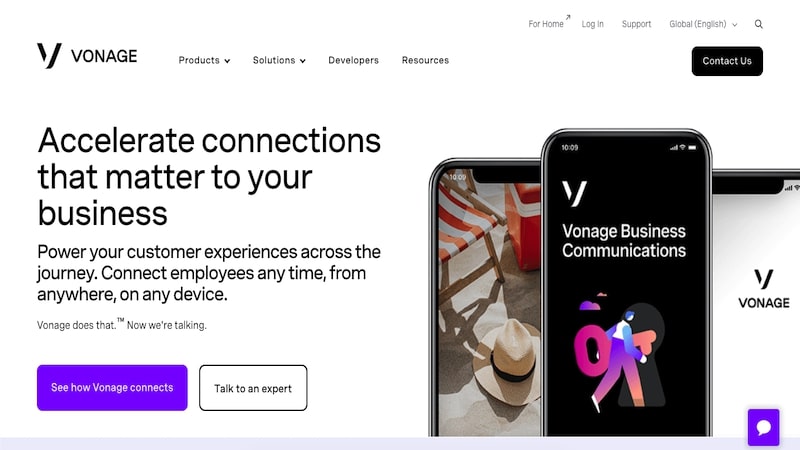 Vonage Mobile homepage
