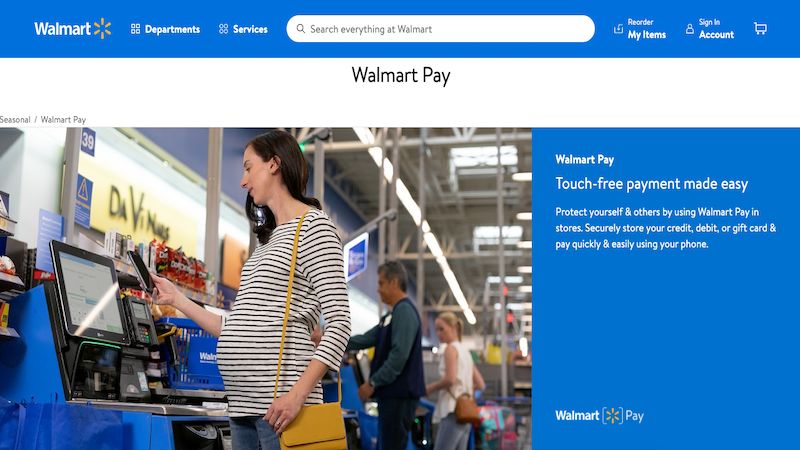 Walmart Pay home page