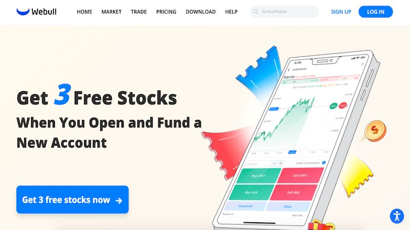 Webull home page